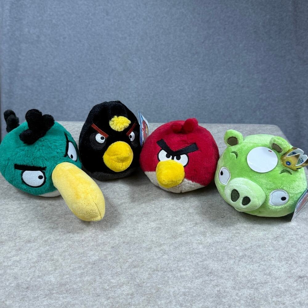 Lot Of 4 Angry Birds Plush *No Sound